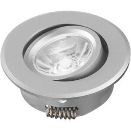 Intec_fan FARETTO DA INCASSO A LED COB POLARIS 3W TONDO ORIENTABILE SILVER 240 lumen 4000K FORO Ø60 mm
