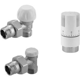 Tecnomat KIT TERMOSTATICO POLETTI A SQUADRA PER RADIATORI TUBO RAME/PEX 1/2'' ATTACCO EUROCONO