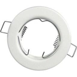 Intec_fan GHIERA A INCASSO REFLEX TONDA COLORE BIANCO FISSA PER LAMPADINE GU10 O MR16 Ø 80 mm