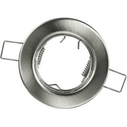 Intec_fan GHIERA A INCASSO REFLEX TONDA COLORE NIKEL FISSA PER LAMPADINE GU10 O MR16 Ø 80 mm