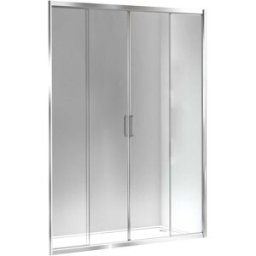 Tecnomat PORTA DOCCIA VITA SCORREVOLE 168-173H195 VETRO TEMPERATO TRASPARENTE 6mm PROFILI ARGENTO LUCIDO