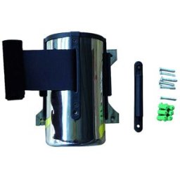 Vigor NASTRO SEPARATORE NERO 5 m RETRATTILE A PARETE CORPO INOX
