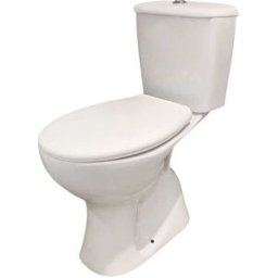 Tecnomat VASO MONOBLOCCO SERIE ZARA IN CERAMICA BIANCA CASSETTA CON MECCANISMO E SEDILE WC