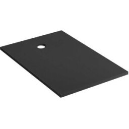 Tecnomat PIATTO DOCCIA IN MARMORESINA NERO 80X140 cm H 3 cm PILETTA Ø 90 mm
