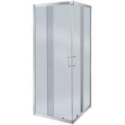 Tecnomat BOX DOCCIA BIONAZ QUADRATO (68-80)x (68-80)H190cm PROFILI CROMO TEMPERATO TRASPARENTE 5 mm