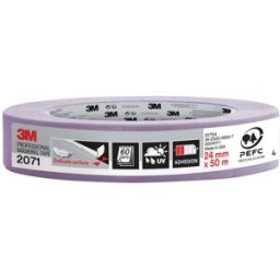 3M NASTRO MASCHERATURA 2071 24mm x 50m VIOLA CARTA WASHI PER SUPERFICI DELICATE