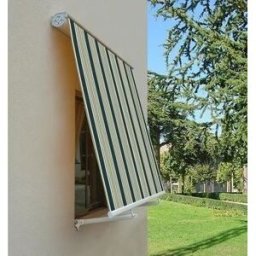 San Giorgio TENDA DA SOLE A CADUTA CASSONATA RIGATO VERDE BIANCO 400x300 cm (LxH)