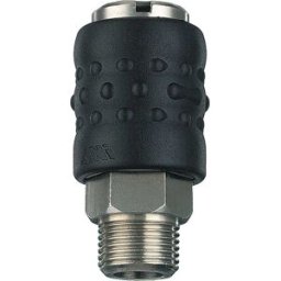 Ani 2 RACCORDI RAPIDI 1/4 M UNIVERSALI PER ARIA COMPRESSA FILETTATI A RUBINETTO