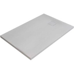 Tecnomat PIATTO DOCCIA SERIE CEMENTO MARMORESINA BIANCO 80x140 cm H 4 cm PILETTA Ø 90 mm