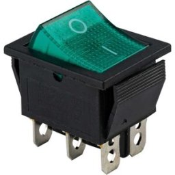 Tecnomat DEVIATORE LUMINOSO VERDE 250V 16A DA PANNELLO 21,5x28 mm