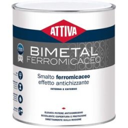 Attiva SMALTO ANTIRUGGINE BIMETAL 2,5l SILVER GRANA FINE FERROMICACEO 7-8 m² CON1l