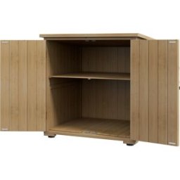 Outsunny Armadio da Esterno con Ripiano Interno Regolabile e Tetto Inclinato, in Legno di Abete, 77.5x88x90 cm Aosom
