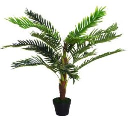 Outsunny Pianta Artificiale Palma Cycas Alta 123cm per Interno ed Esterno con Vaso Incluso Aosom