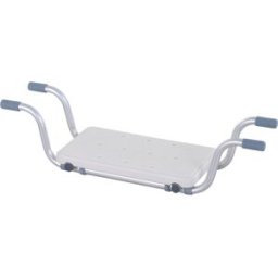 Homcom Sedile per Vasca in Lega di Alluminio e Plastica, Mensola per Vasca da Bagno Larghezza Regolabile 71-81cm, Max. Carico 136kg Aosom