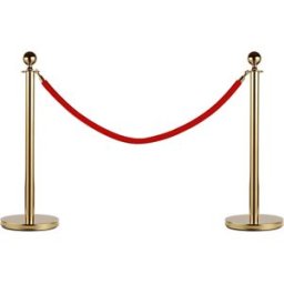 Homcom Colonnine Segnapercorso in Acciaio Inox con Corde Rosse per Eventi e Cerimonie Paletti di Delimitazione Eleganti e Resistenti Aosom