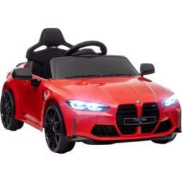 Aiyaplay Macchina Elettrica per Bambini a Licenza BMW M4 con Telecomando, Clacson e Fari, 108x69.5x51 cm, Rossa