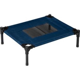 Pawhut Lettino per Cani Rialzato con Seduta Traspirante, in Acciaio e Tessuto, 61x46x18 cm, Marrone e Nero Aosom