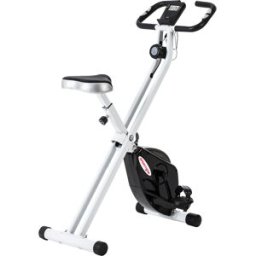 Sportnow Cyclette Pieghevole Magnetica con 8 Livelli di Resistenza e Display LCD, Sellino Regolabile e Rotelle Aosom