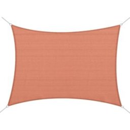 Outsunny Tenda a Vela Rettangolare 4x6m, Protezione UV, Corda Inclusa, Materiali PE e Acciaio Inox, Perfetta per Giardino - Rossa Aosom