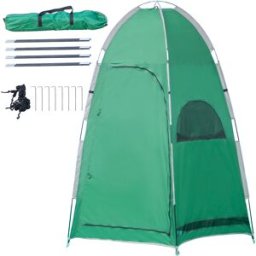 Outsunny Tenda Doccia Campeggio Spiaggia ed Esterni con Ingresso a Cerniera, Borsa per Trasporto e Tasca Portaoggetti, 122x122x213cm, Verde Aosom