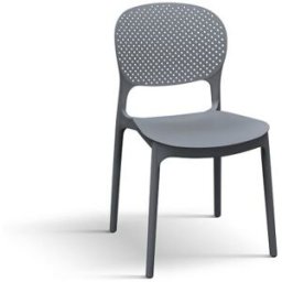 Pazzo Design Sedia Anita Grigio set da 4 sedie in Polipropilene