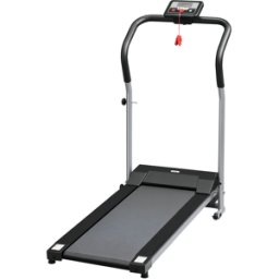Homcom Tapis Roulant Elettrico e Pieghevole con Schermo LCD e 2 Ruote per Allenamento a Casa o in Ufficio, Motore 500W Velocità 10km/h