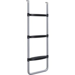 Sportnow Scaletta per Trampolino Elastico Regolabile a 3 o 2 Scalini in Acciaio, 97x32cm, Argento Aosom