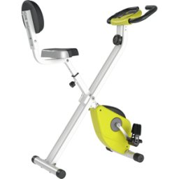 Homcom Cyclette Pieghevole da Fitness in Acciaio con Altezza Regolabile, Resistenza Magnetica a 8 Livelli, Schermo LCD, Gialla, 43x97x109cm Aosom