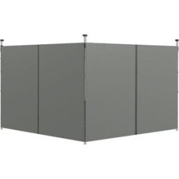 Outsunny Set 2 Pareti Gazebo 3x3 e 3x6 m in Tessuto Oxford con Porte a Cerniera, 295x195 cm, Grigio Scuro Aosom