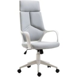 Homcom Sedia da Ufficio Ergonomica Regolabile e Girevole in Tessuto Mesh per Comfort Ottimale in Grigio per Scrivania e Studio Aosom