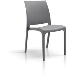 Pazzo Design Sedia Alberto set da 4 sedie Grigio, Polipropilene
