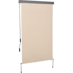 Outsunny Tenda Avvolgibile Parasole con Manovella, Installazione a Muro o Soffitto, 120x200cm, Beige Aosom