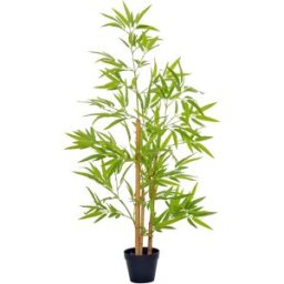 Outsunny Bambù Artificiale in Vaso, Pianta Finta Lussureggiante per Arredo Interno/Esterno, Alta 120cm - Verde Aosom