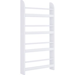 Homcom Libreria Scaffale da Parete 4 Mensole in Legno Bianco 59 x 12 x 113cm Aosom