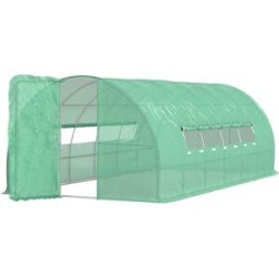 Outsunny Serra da Giardino a Tunnel per Coltivazaione Piante in PE 600×300×200cm Aosom