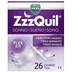 PROCTER & GAMBLE SRL ZzzQuil Nasal Strips - Cerottini nasali per respirare e dormire meglio - 26 pezzi