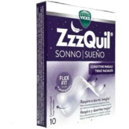 PROCTER & GAMBLE SRL ZzzQuil Nasal Strips - Cerottini nasali per respirare e dormire meglio - 10 pezzi