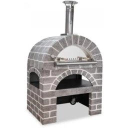 AgriEuro TOP-LINE Forno a legna per pizza da esterno Pulcinella Stone Grigio - 4 pizze
