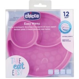 Chicco Piatto Silicone Ventosa Rosa 1 Pc