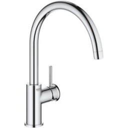 Grohe MISCELATORE LAVELLO BAUCLASSIC CROMO BOCCA ALTA AD ARCO CARTUCCIA Ø 28 mm 31535001