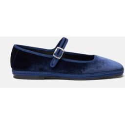 Scarosso Petra Blu Velluto - Donna Friulane Slippers Blu - Velluto 41