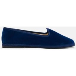 Scarosso Valentino Blu Velluto - Uomo Friulane Slippers Blu - Velluto 42