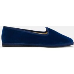 Scarosso Valentino Blu Velluto - Uomo Friulane Slippers Blu - Velluto 40