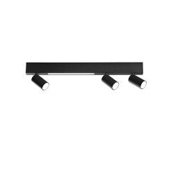 Applique struttura in metallo uno o più punti luce cct Nero GU10 + Led 70X3X7 cm