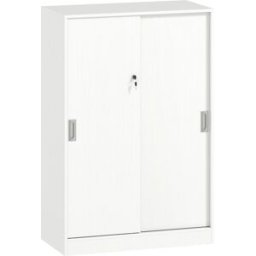 Vinsetto HOMCOM Armadietto da Ufficio a 3 Ripiani con 2 Chiavi di Sicurezza, in Truciolato, 80x40x120 cm, Bianco