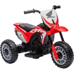 Homcom Moto Elettrica per Bambini con Licenza Honda CRF450RL a 3 Ruote, Età 18-36 Mesi, Rosso