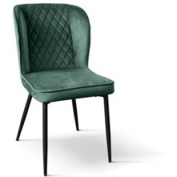 Pazzo Design Sedia Simona set da 4 sedie verde in velluto e gambe in metallo