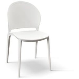 Pazzo Design Sedia Stefania set da 4 sedie bianco in Polipropilene
