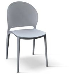 Pazzo Design Sedia Stefania set da 4 sedie Grigio in Polipropilene