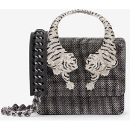 Roberto Cavalli Roar Bag Con Strass - Female Borse A Mano Nero UNICA